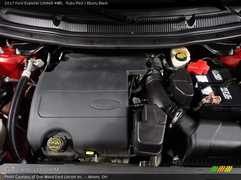 Ruby Red / Ebony Black 2017 Ford Explorer Limited 4WD