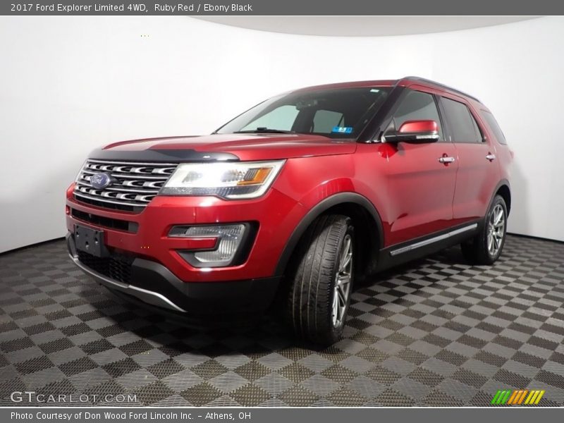 Ruby Red / Ebony Black 2017 Ford Explorer Limited 4WD