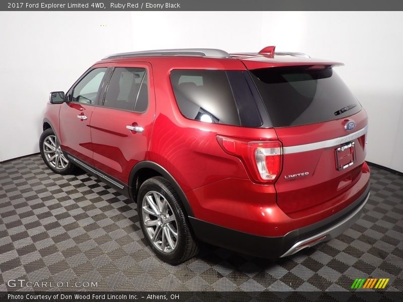 Ruby Red / Ebony Black 2017 Ford Explorer Limited 4WD