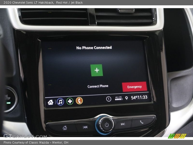Red Hot / Jet Black 2020 Chevrolet Sonic LT Hatchback