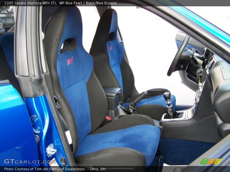 WR Blue Pearl / Black/Blue Ecsaine 2005 Subaru Impreza WRX STi
