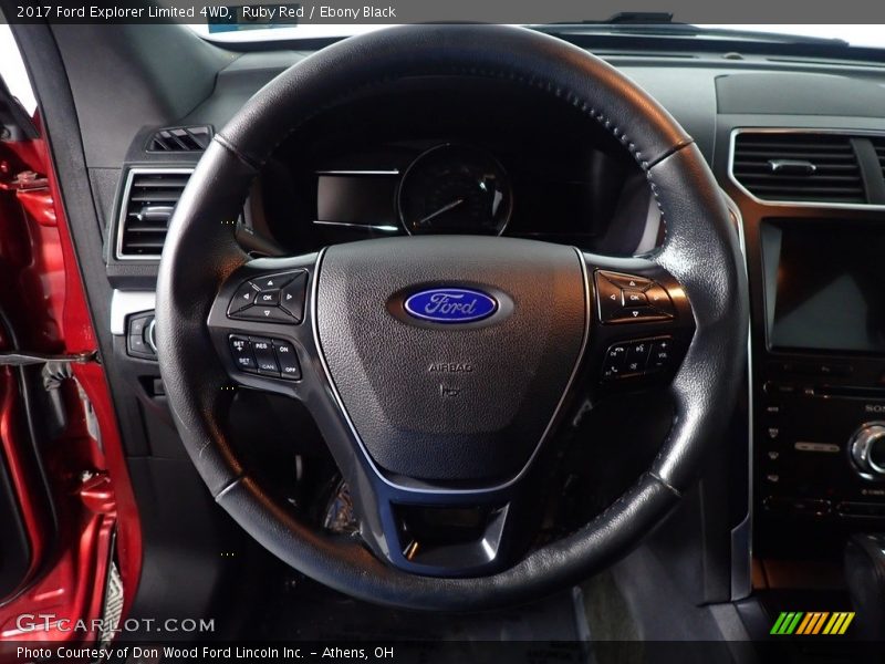 Ruby Red / Ebony Black 2017 Ford Explorer Limited 4WD