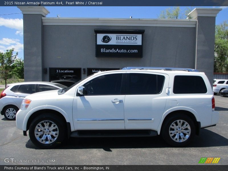 Pearl White / Charcoal 2015 Nissan Armada Platinum 4x4
