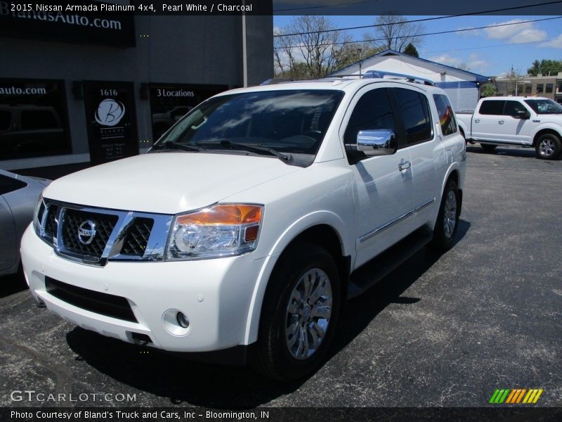 Pearl White / Charcoal 2015 Nissan Armada Platinum 4x4