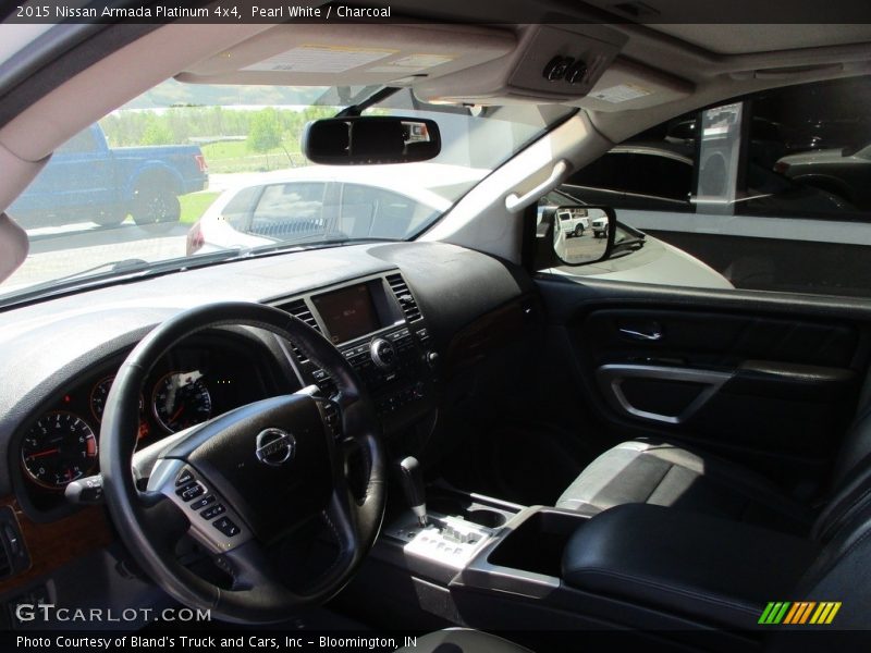 Pearl White / Charcoal 2015 Nissan Armada Platinum 4x4