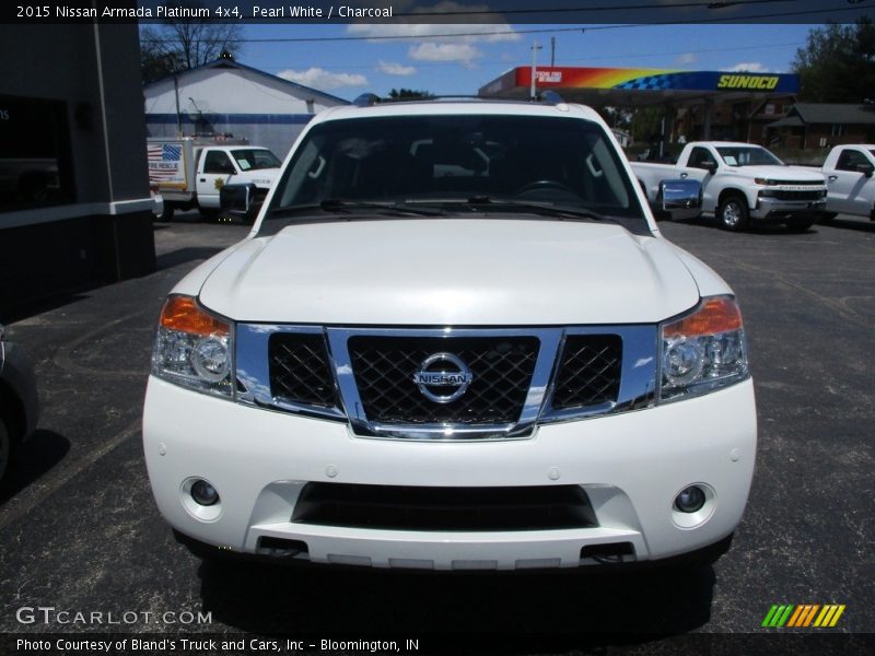 Pearl White / Charcoal 2015 Nissan Armada Platinum 4x4