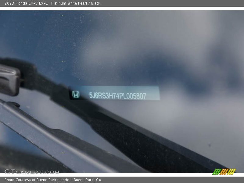 Platinum White Pearl / Black 2023 Honda CR-V EX-L