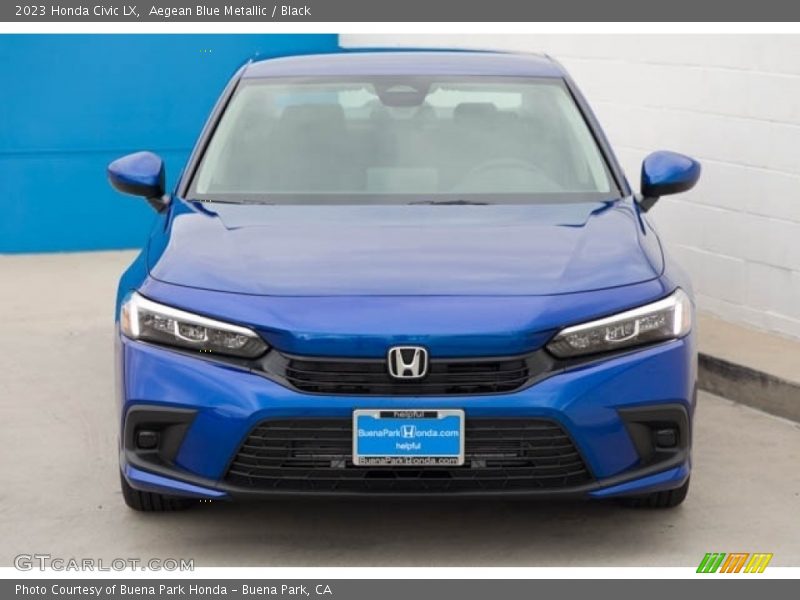 Aegean Blue Metallic / Black 2023 Honda Civic LX
