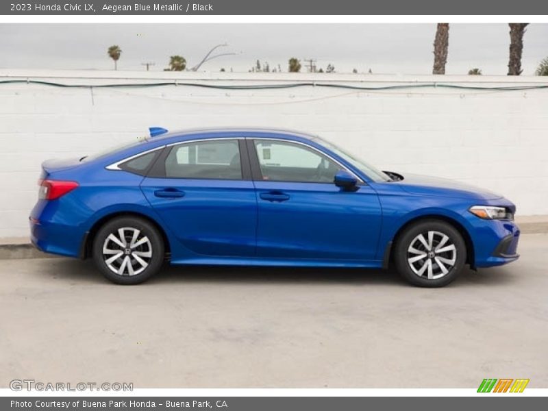 Aegean Blue Metallic / Black 2023 Honda Civic LX