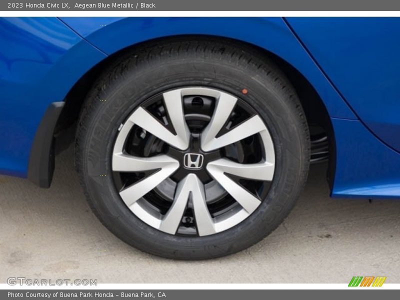 Aegean Blue Metallic / Black 2023 Honda Civic LX