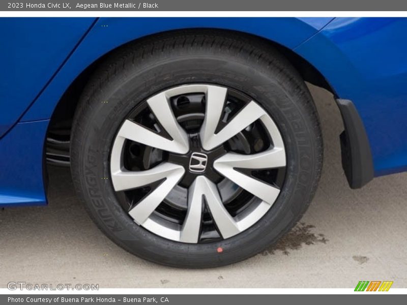 Aegean Blue Metallic / Black 2023 Honda Civic LX