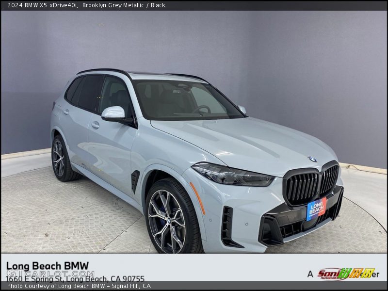 Brooklyn Grey Metallic / Black 2024 BMW X5 xDrive40i