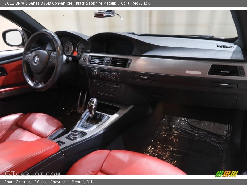 Black Sapphire Metallic / Coral Red/Black 2012 BMW 3 Series 335is Convertible