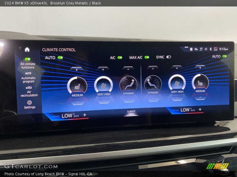 Controls of 2024 X5 xDrive40i