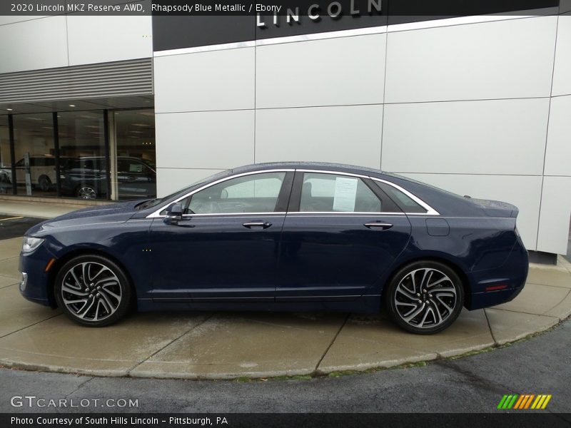 Rhapsody Blue Metallic / Ebony 2020 Lincoln MKZ Reserve AWD