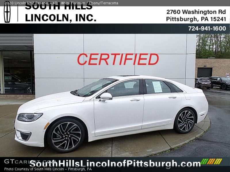 White Platinum / Ebony/Terracotta 2020 Lincoln MKZ Reserve AWD