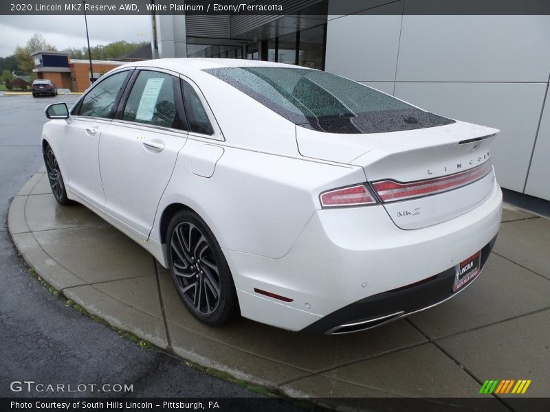 White Platinum / Ebony/Terracotta 2020 Lincoln MKZ Reserve AWD