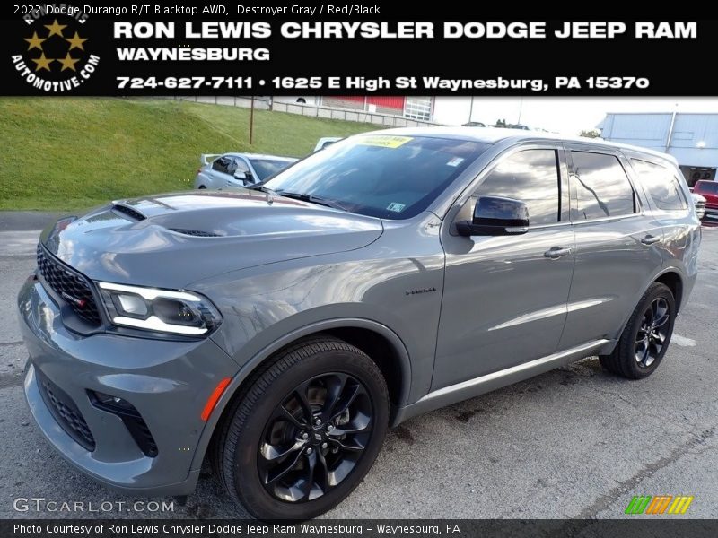 Destroyer Gray / Red/Black 2022 Dodge Durango R/T Blacktop AWD