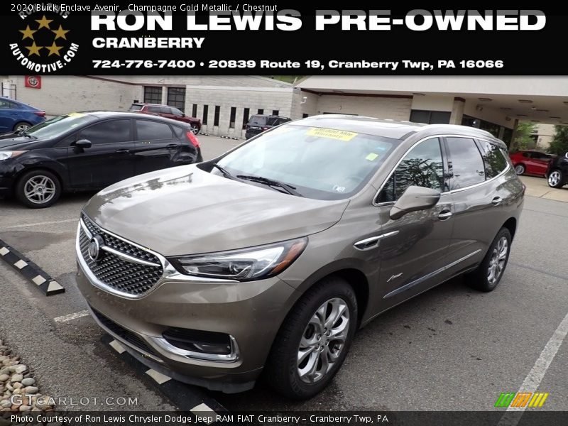 Champagne Gold Metallic / Chestnut 2020 Buick Enclave Avenir