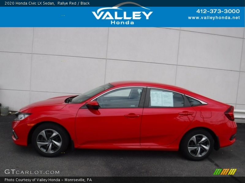 Rallye Red / Black 2020 Honda Civic LX Sedan