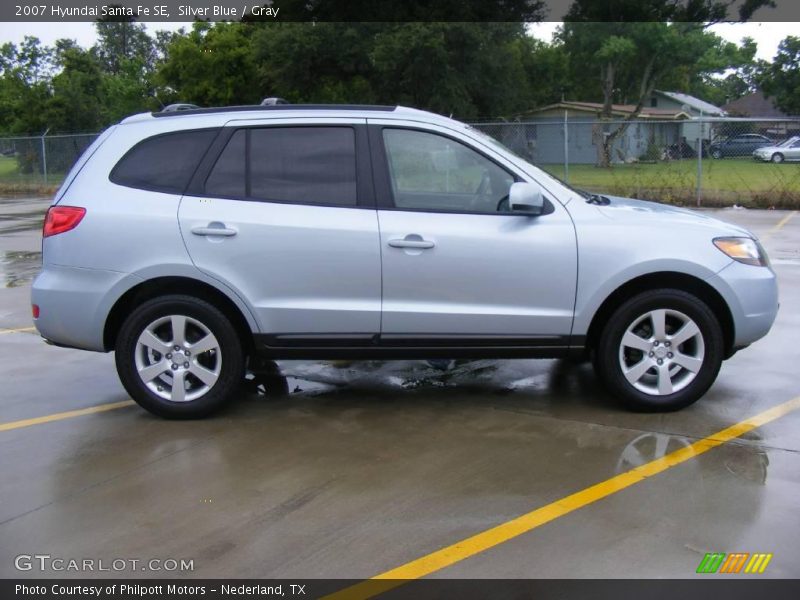 Silver Blue / Gray 2007 Hyundai Santa Fe SE