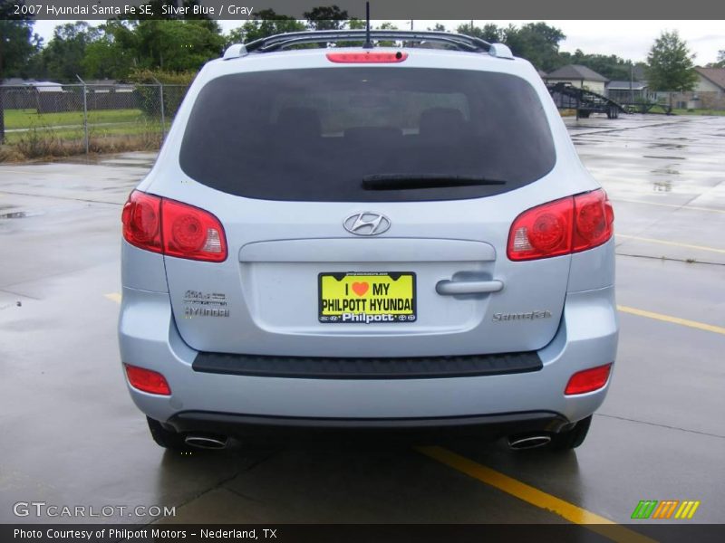 Silver Blue / Gray 2007 Hyundai Santa Fe SE