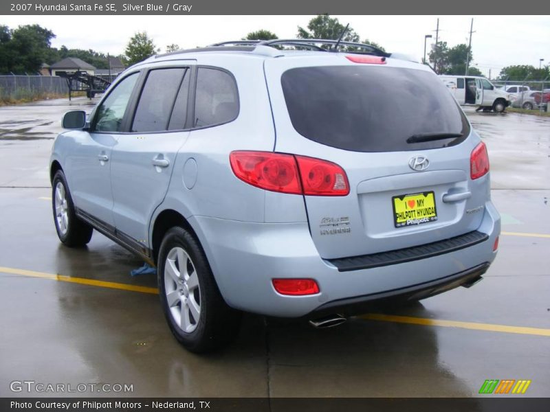 Silver Blue / Gray 2007 Hyundai Santa Fe SE