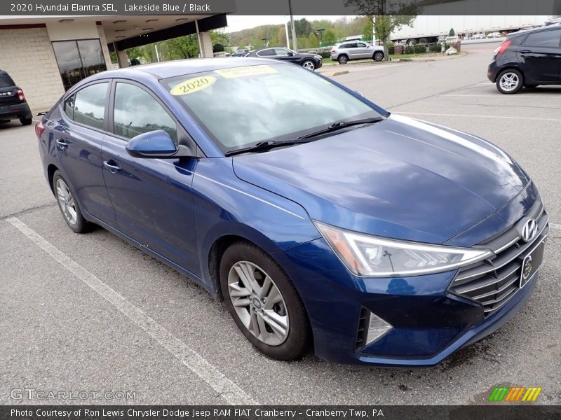 Lakeside Blue / Black 2020 Hyundai Elantra SEL
