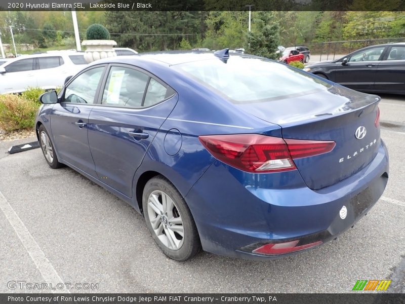 Lakeside Blue / Black 2020 Hyundai Elantra SEL