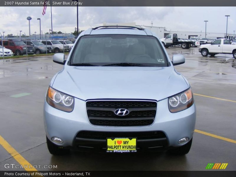 Silver Blue / Gray 2007 Hyundai Santa Fe SE