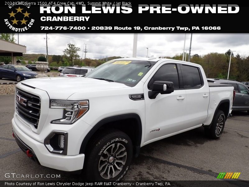 Summit White / Jet Black 2021 GMC Sierra 1500 AT4 Crew Cab 4WD