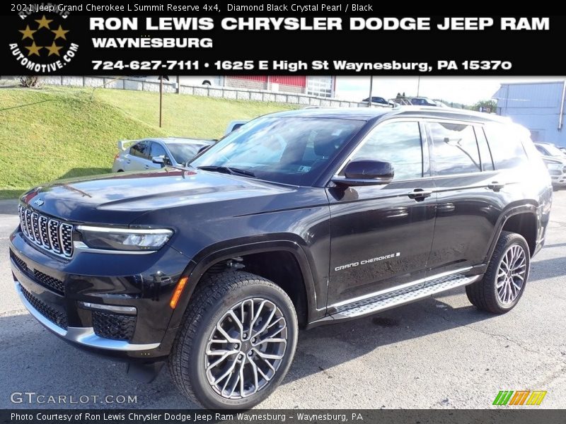Diamond Black Crystal Pearl / Black 2021 Jeep Grand Cherokee L Summit Reserve 4x4