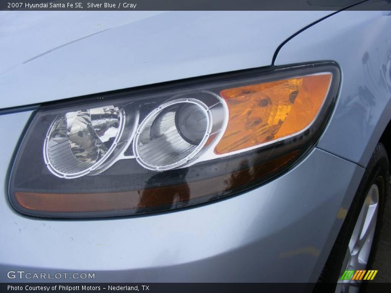 Silver Blue / Gray 2007 Hyundai Santa Fe SE