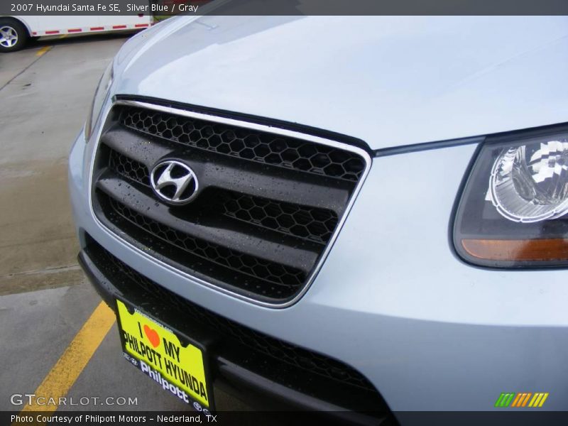 Silver Blue / Gray 2007 Hyundai Santa Fe SE