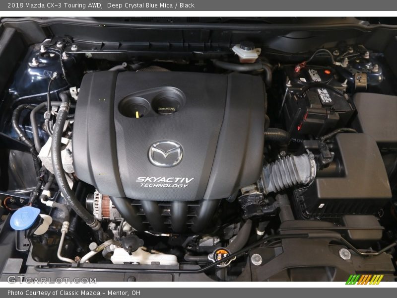 Deep Crystal Blue Mica / Black 2018 Mazda CX-3 Touring AWD