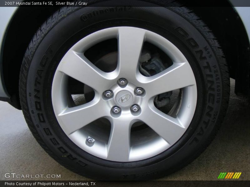 Silver Blue / Gray 2007 Hyundai Santa Fe SE