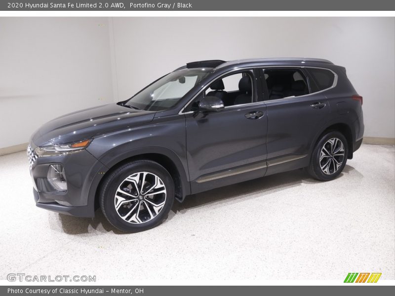 Portofino Gray / Black 2020 Hyundai Santa Fe Limited 2.0 AWD