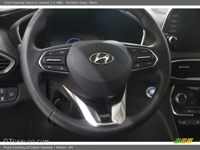 Portofino Gray / Black 2020 Hyundai Santa Fe Limited 2.0 AWD
