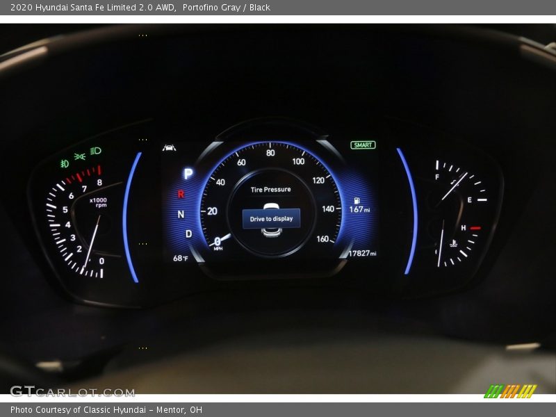 Portofino Gray / Black 2020 Hyundai Santa Fe Limited 2.0 AWD