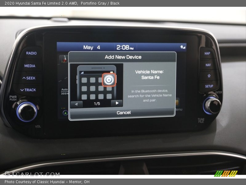 Portofino Gray / Black 2020 Hyundai Santa Fe Limited 2.0 AWD