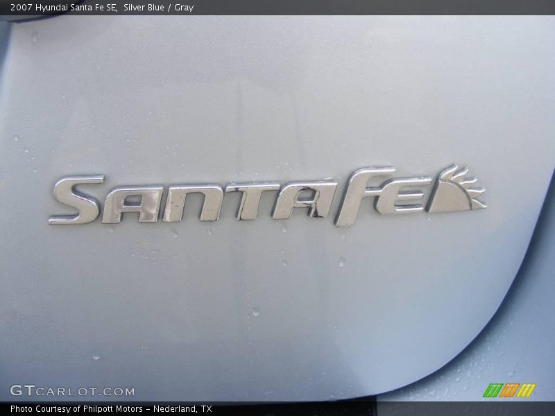 Silver Blue / Gray 2007 Hyundai Santa Fe SE