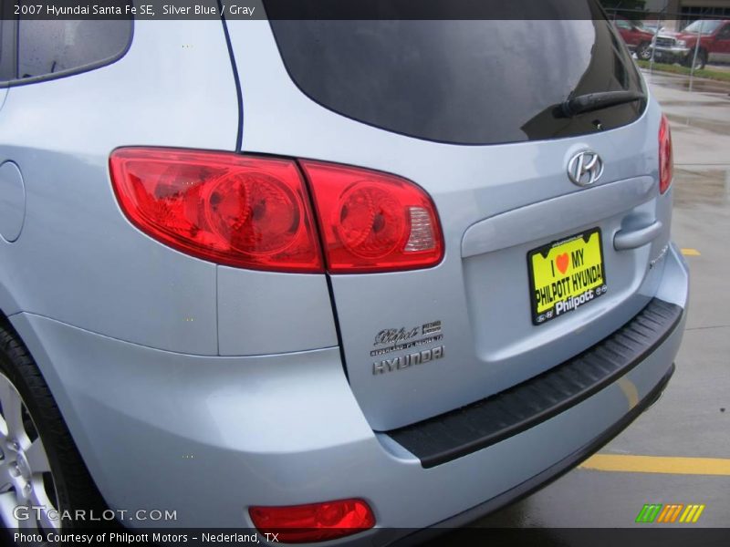 Silver Blue / Gray 2007 Hyundai Santa Fe SE