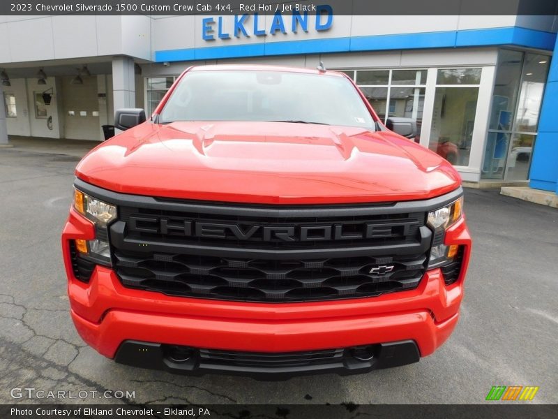 Red Hot / Jet Black 2023 Chevrolet Silverado 1500 Custom Crew Cab 4x4