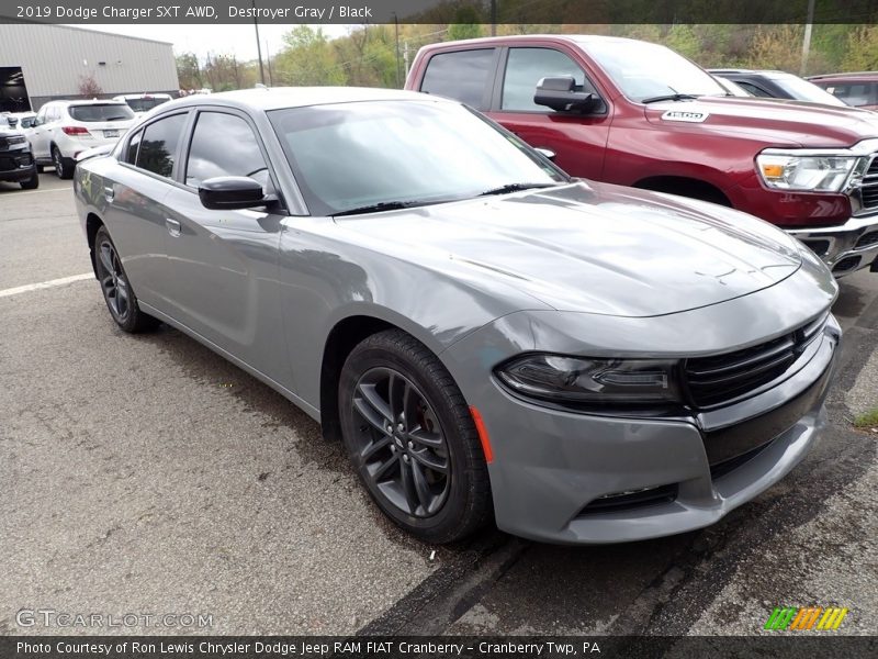 Destroyer Gray / Black 2019 Dodge Charger SXT AWD