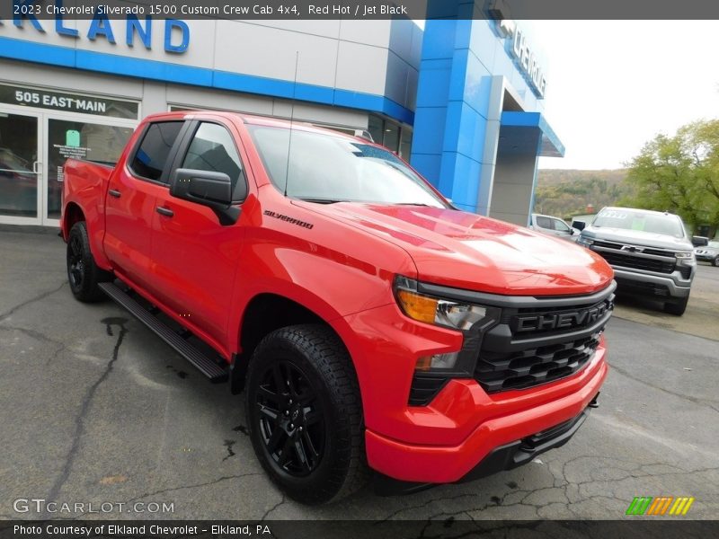 Red Hot / Jet Black 2023 Chevrolet Silverado 1500 Custom Crew Cab 4x4