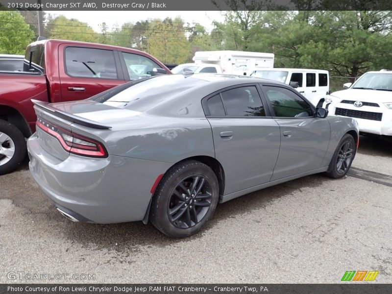 Destroyer Gray / Black 2019 Dodge Charger SXT AWD