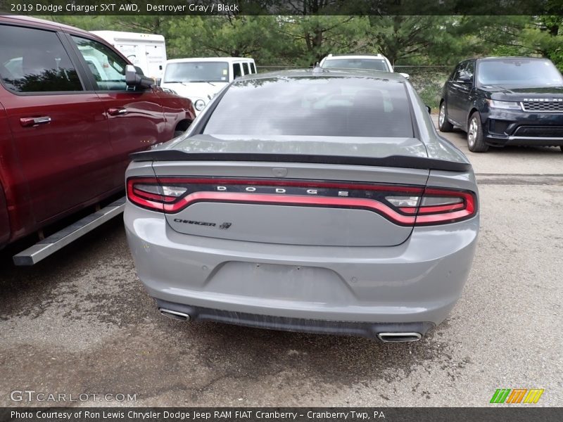 Destroyer Gray / Black 2019 Dodge Charger SXT AWD