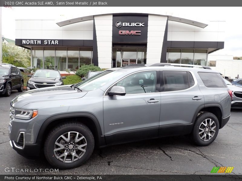 Satin Steel Metallic / Jet Black 2020 GMC Acadia SLE AWD
