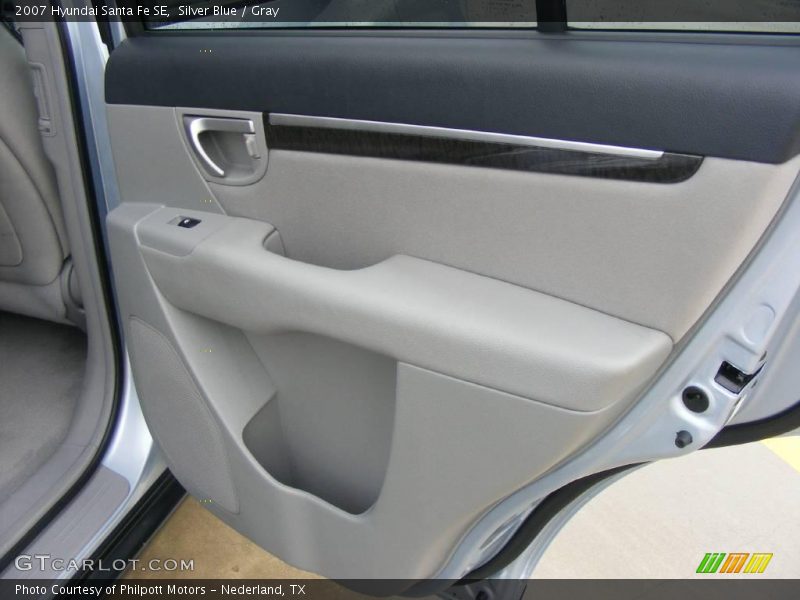 Silver Blue / Gray 2007 Hyundai Santa Fe SE