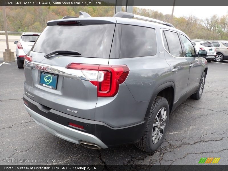 Satin Steel Metallic / Jet Black 2020 GMC Acadia SLE AWD